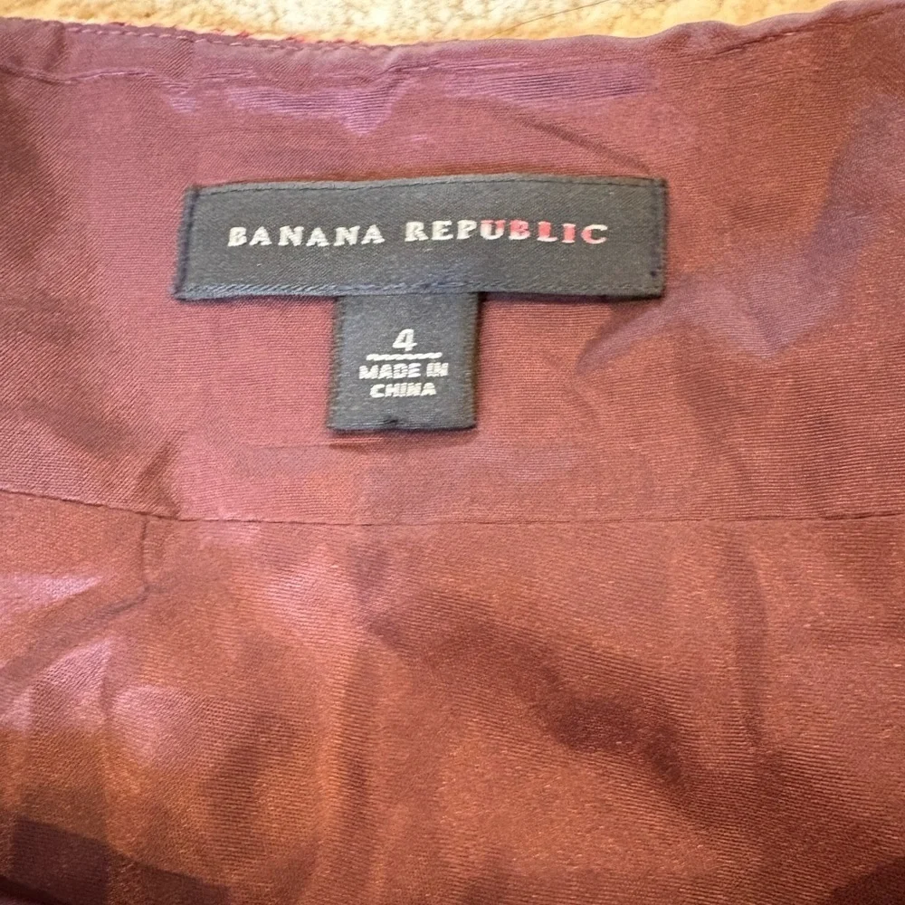 Banana Republic Paisley Pink Velvet Skirt Y2K - Picture 9 of 12